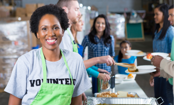Spiritual styles Action soup kitchen woman looking directly at viewer