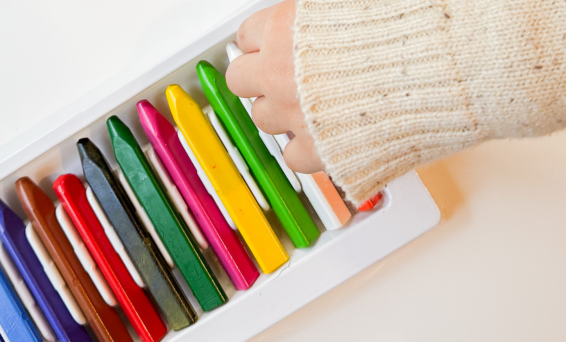 Under 5s colouring crayons