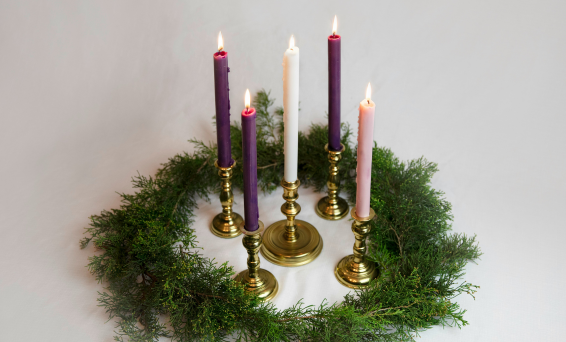 Advent wreath angled
