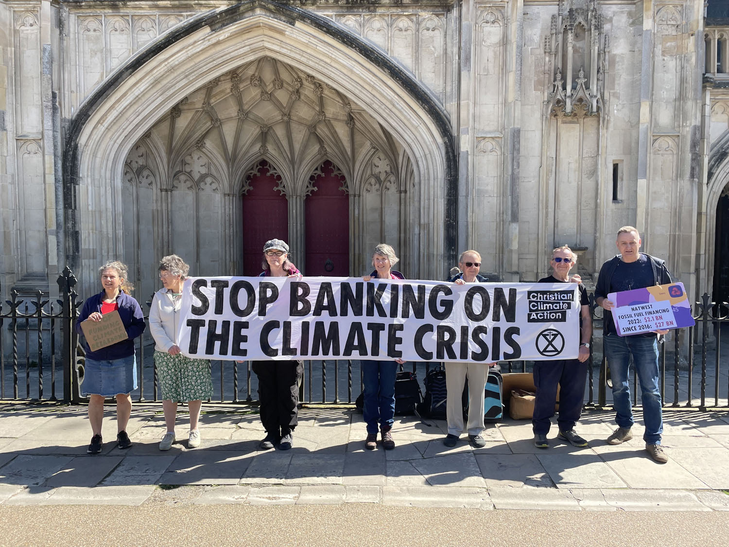 Christian climate action demonstrators