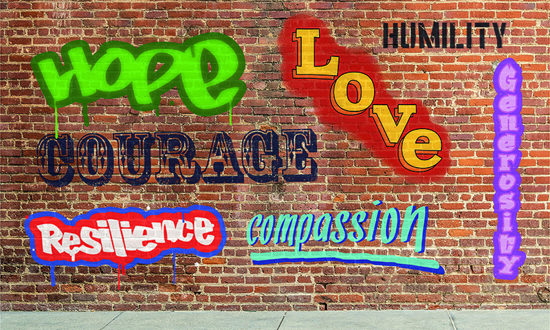 Core value graffiti