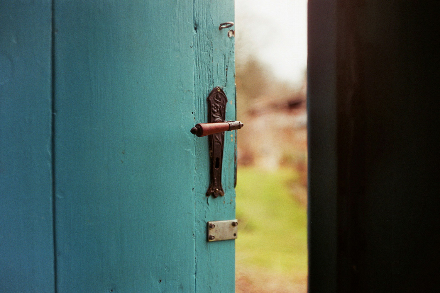 Door opening into garden