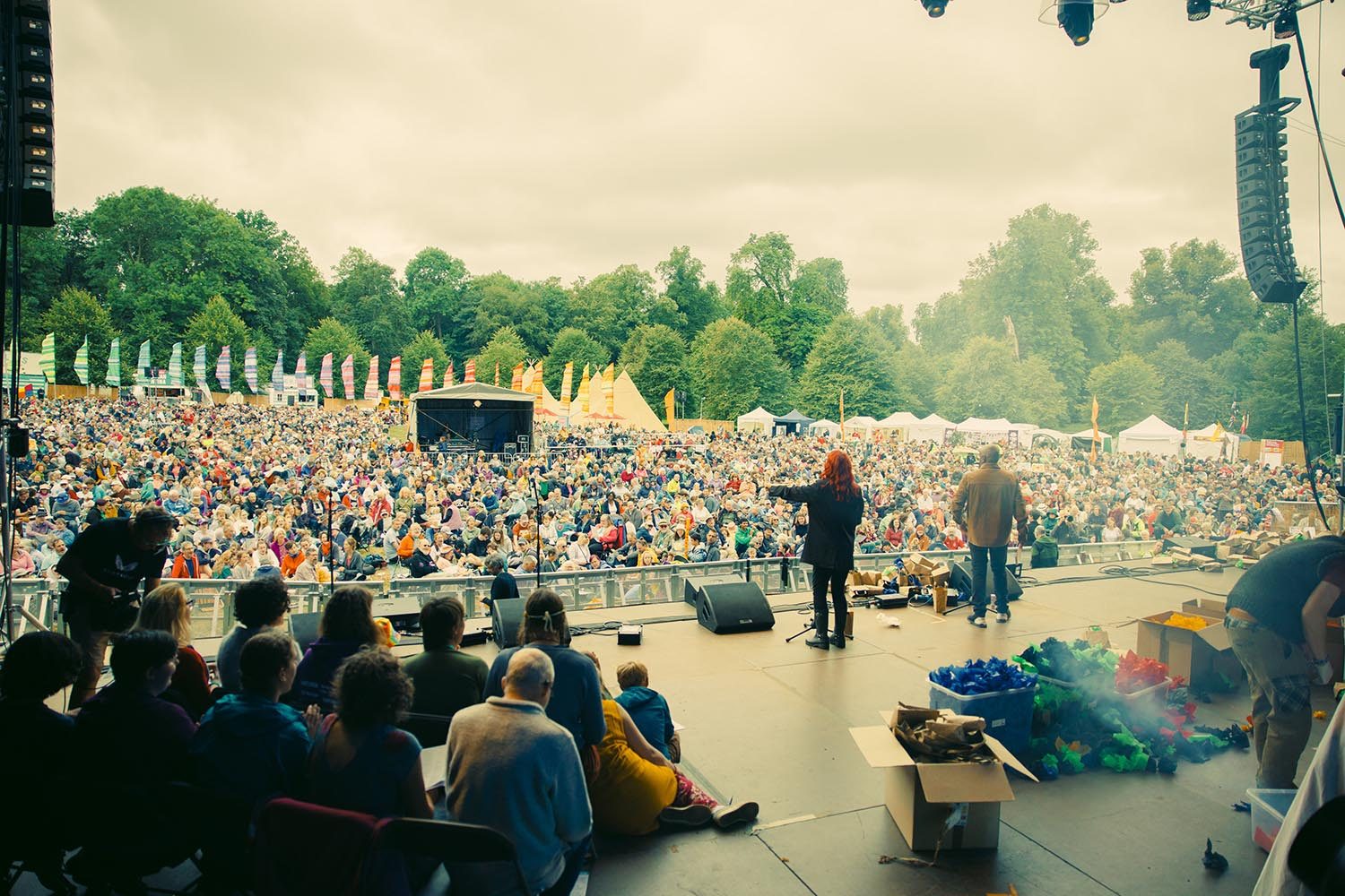 Festival crowd from stage
