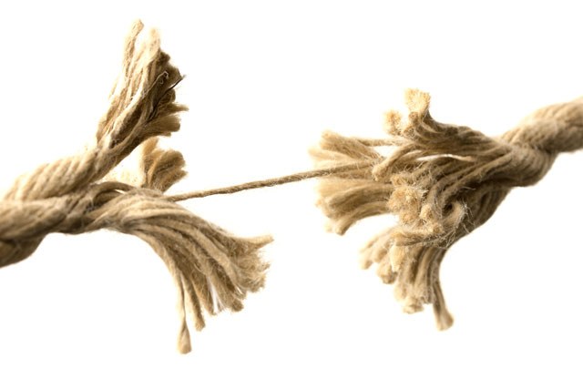 Frayed rope