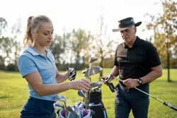 Golf teacher pupil 250px
