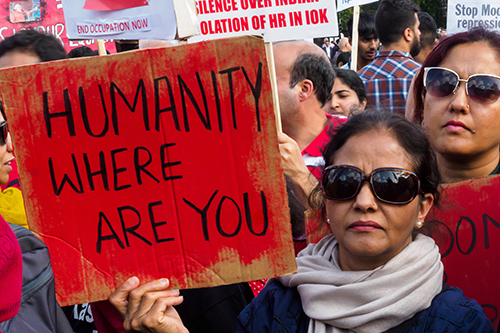 Human rights protester