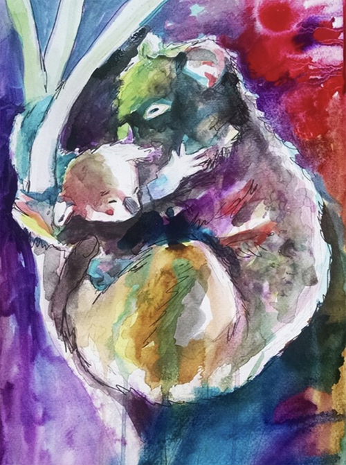Koala and joey painting