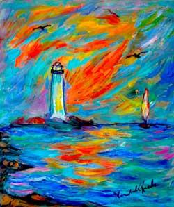 Lighthouse painting 250px