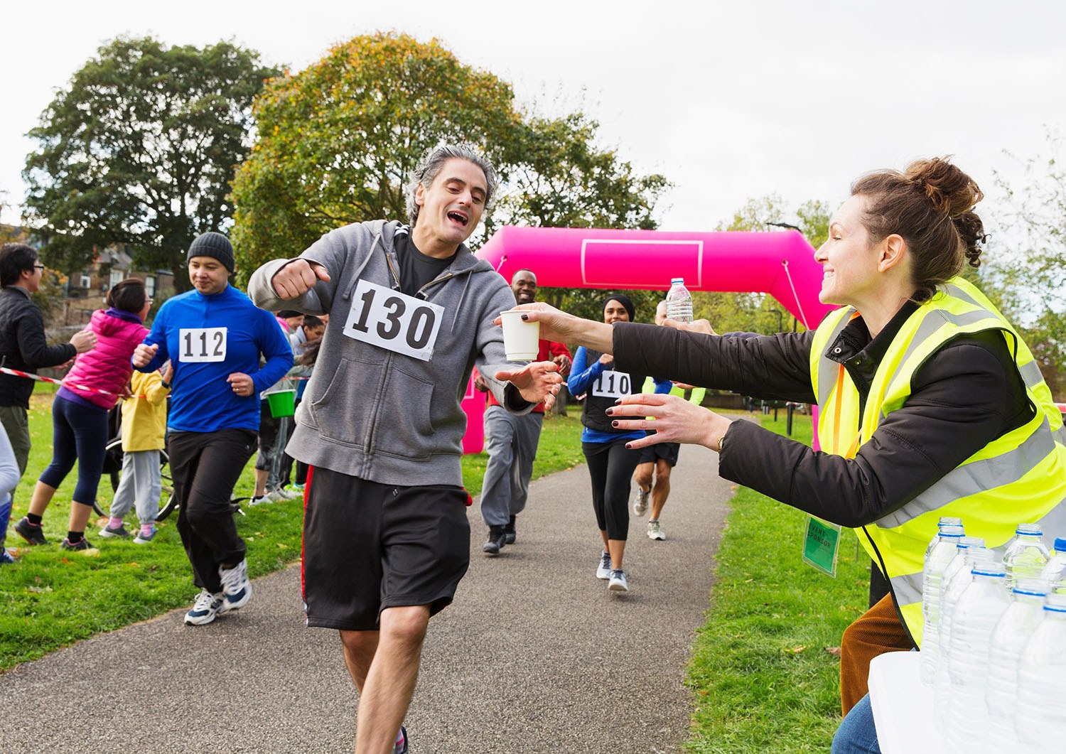 Man at running event
