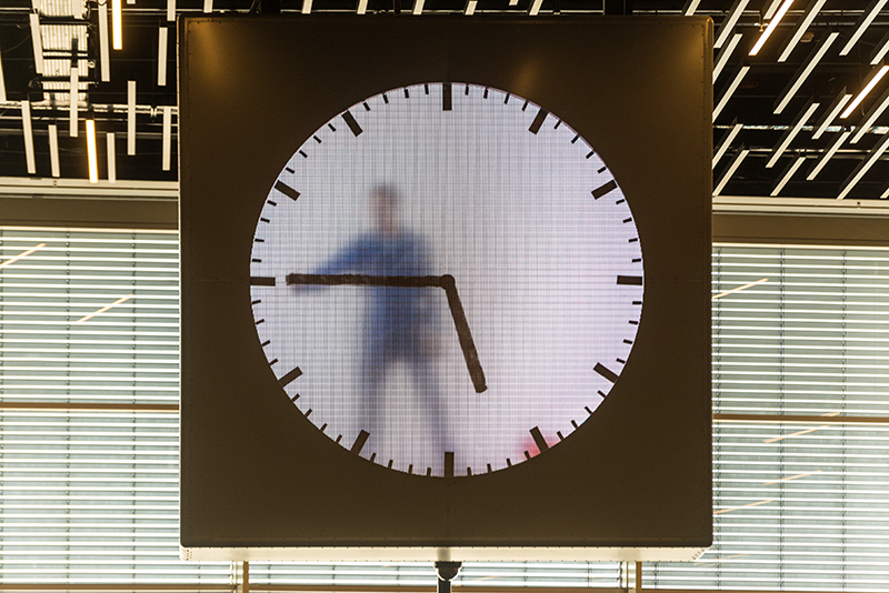 Man in clock