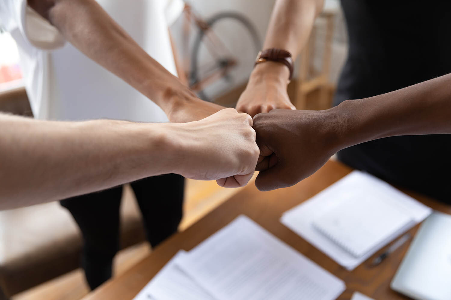 Multiracial fist pump 1