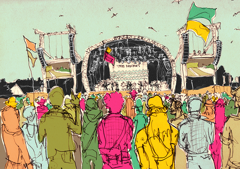 Music festival crowd