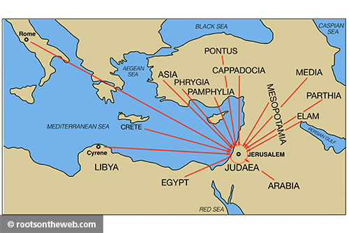Pentecost people map