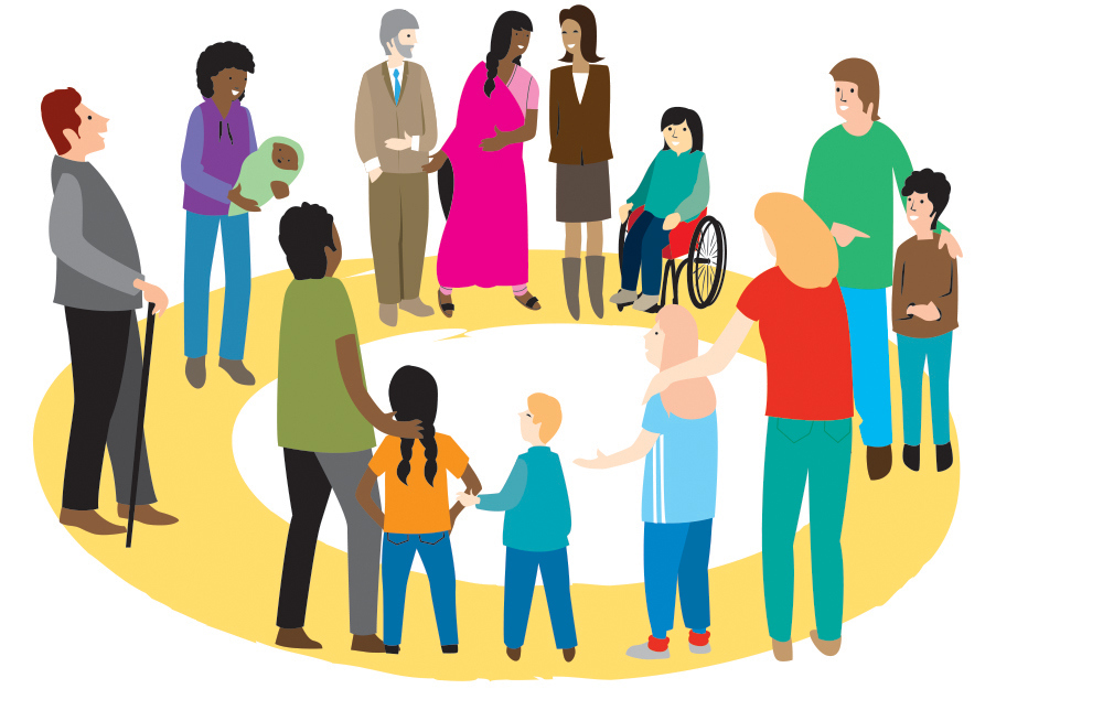 People in a circle