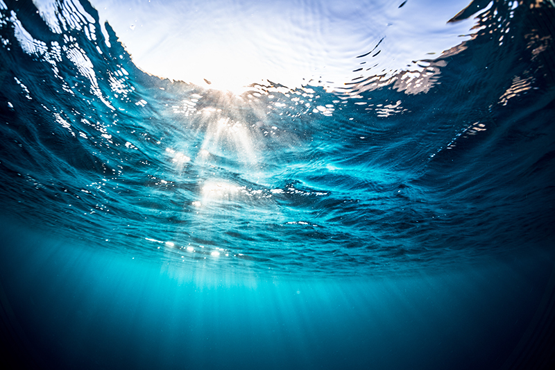 Sunlight through water