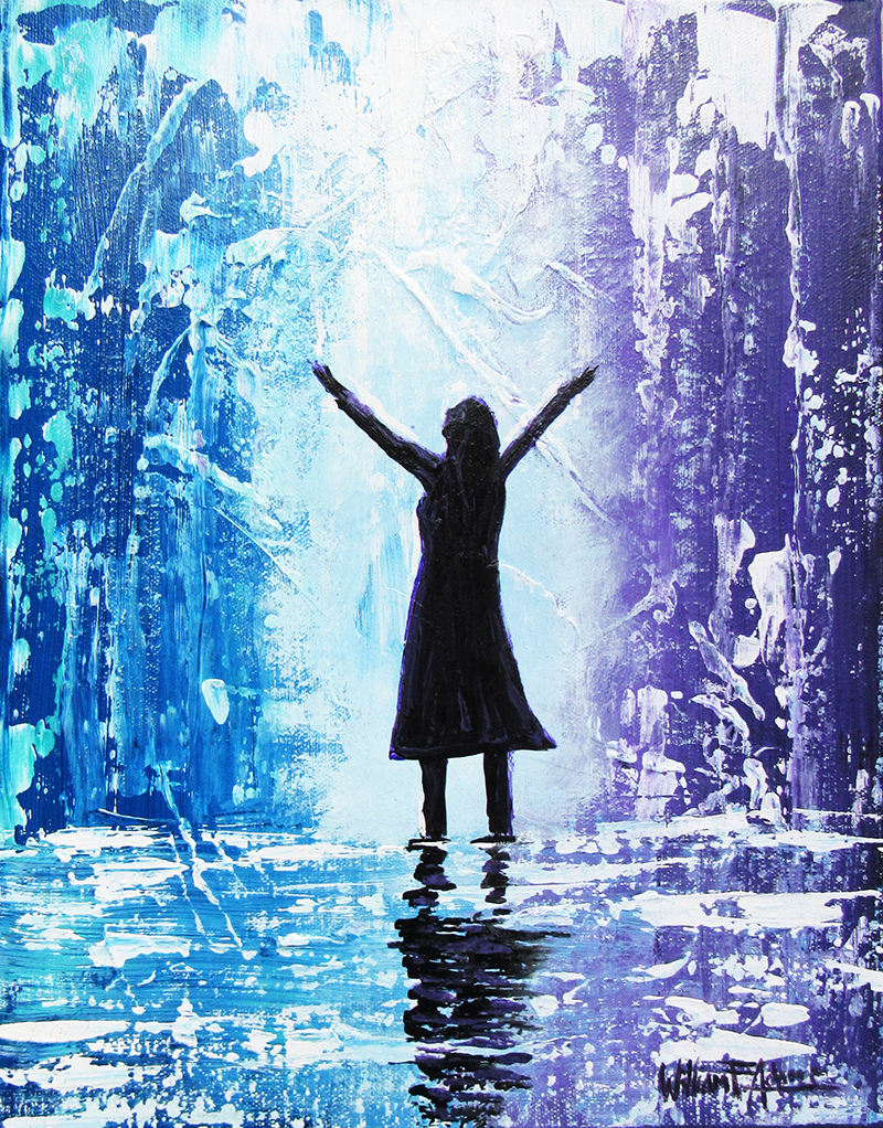 Woman praising