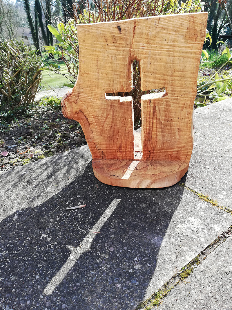 Wooden cross cut out